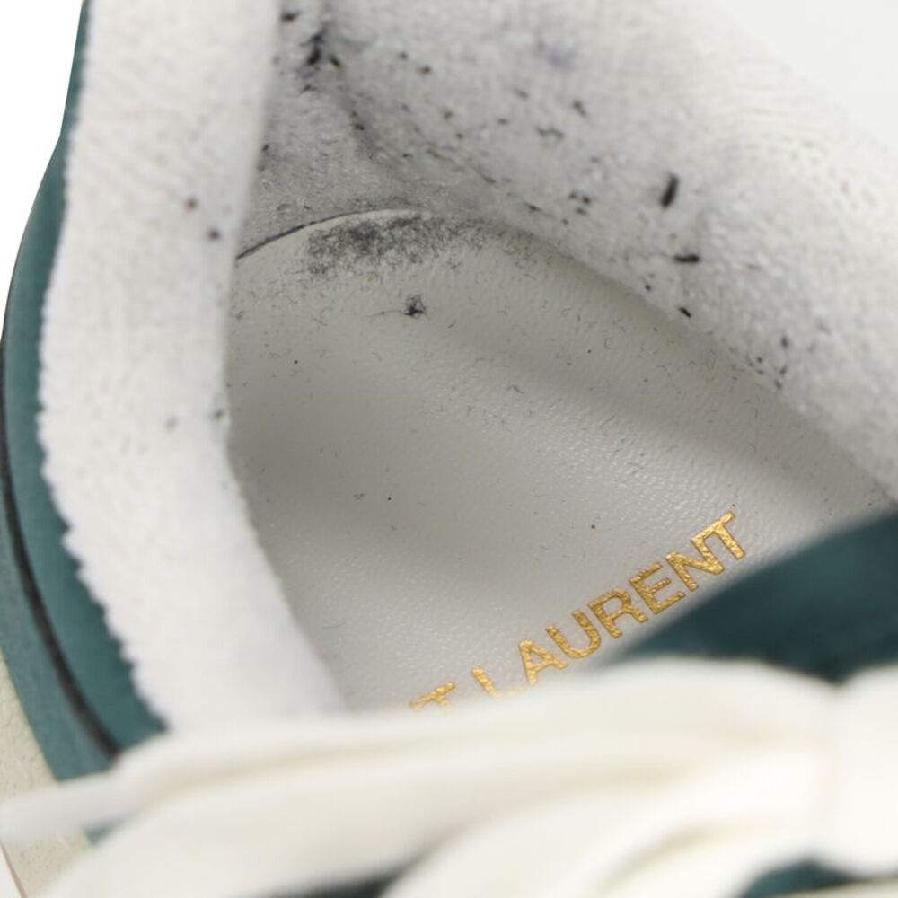 Saint Laurent SL/61 Low-Top Sneakers in Green Satin - Picture 10 of 12